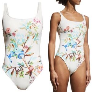 Johnny Was Lei Floral Tank One-Piece Swimsuit